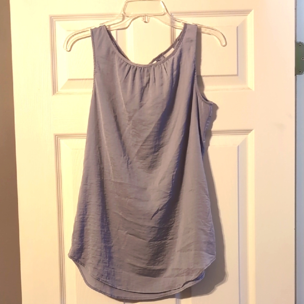 Cabi top light Grey blouse.